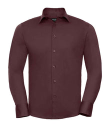 Russell Athletic Collection Long Sleeve Easy Care Fitted Shirt 946M - Port