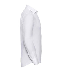 Russell Athletic Collection Long Sleeve Easy Care Fitted Shirt 946M - 946M White Side