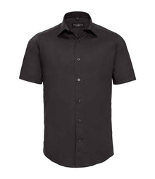 Russell Athletic Collection Short Sleeve Easy Care Fitted Shirt 947M - Black