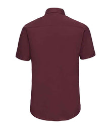 Russell Athletic Collection Short Sleeve Easy Care Fitted Shirt 947M - 947M Port Back