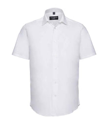Russell Athletic Collection Short Sleeve Easy Care Fitted Shirt 947M - White