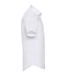 Russell Athletic Collection Short Sleeve Easy Care Fitted Shirt 947M - 947M White Side