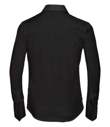 Russell Athletic Collection Ladies Long Sleeve Ultimate Non-Iron Shirt 956F - 956F Black Back