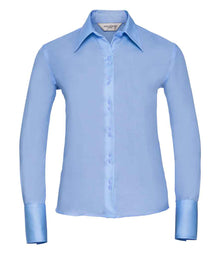 Russell Athletic Collection Ladies Long Sleeve Ultimate Non-Iron Shirt 956F - Bright Sky