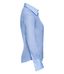 Russell Athletic Collection Ladies Long Sleeve Ultimate Non-Iron Shirt 956F - 956F Bright Sky Side