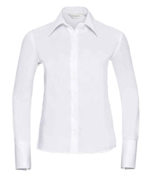 Russell Athletic Collection Ladies Long Sleeve Ultimate Non-Iron Shirt 956F - White