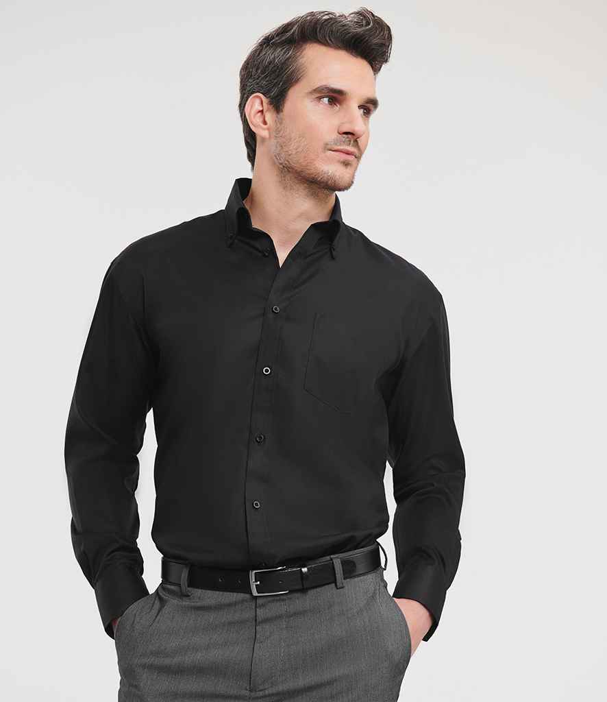 Russell Athletic Collection Long Sleeve Ultimate Non-Iron Shirt 956M - 956M Black Model