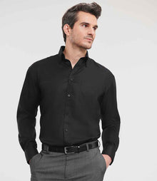 Russell Athletic Collection Long Sleeve Ultimate Non-Iron Shirt 956M - 956M Black Model