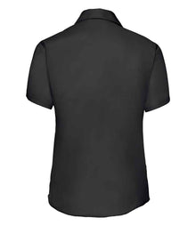 Russell Athletic Collection Ladies Short Sleeve Ultimate Non-Iron Shirt 957F - 957F Black Back