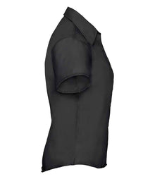 Russell Athletic Collection Ladies Short Sleeve Ultimate Non-Iron Shirt 957F - 957F Black Side