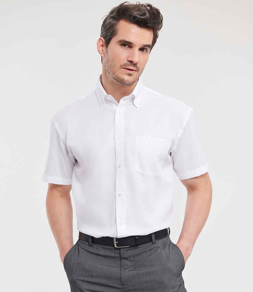 Russell Athletic Collection Short Sleeve Ultimate Non-Iron Shirt 957M - 957M White Model