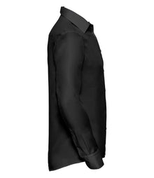 Russell Athletic Collection Long Sleeve Tailored Ultimate Non-Iron Shirt 958M - 958M Black Side