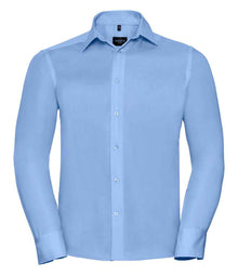 Russell Athletic Collection Long Sleeve Tailored Ultimate Non-Iron Shirt 958M - Bright Sky