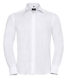 Russell Athletic Collection Long Sleeve Tailored Ultimate Non-Iron Shirt 958M - White