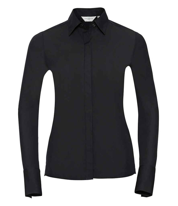 Russell Athletic Collection Ladies Ultimate Stretch Shirt 960F - Black