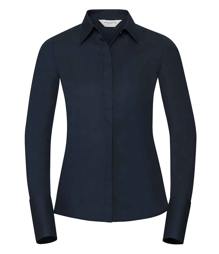 Russell Athletic Collection Ladies Ultimate Stretch Shirt 960F - Bright Navy