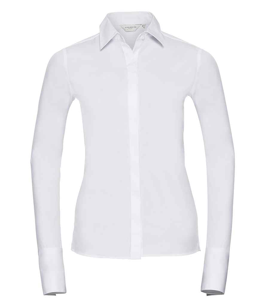 Russell Athletic Collection Ladies Ultimate Stretch Shirt 960F - White
