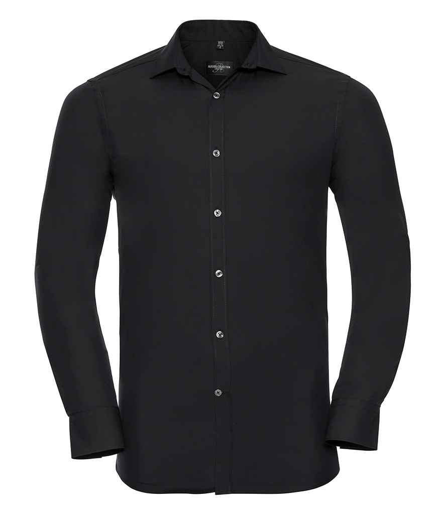 Russell Athletic Collection Long Sleeve Ultimate Stretch Shirt 960M - Black