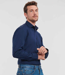 Russell Athletic Collection Long Sleeve Ultimate Stretch Shirt 960M - 960M Bright Navy Model