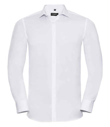 Russell Athletic Collection Long Sleeve Ultimate Stretch Shirt 960M - White