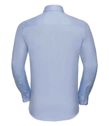 Russell Athletic Collection Long Sleeve Herringbone Shirt 962M - 962M Light Blue Back