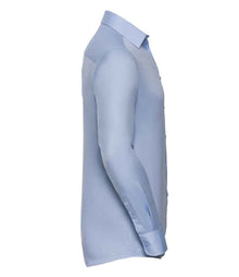 Russell Athletic Collection Long Sleeve Herringbone Shirt 962M - 962M Light Blue Side