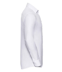 Russell Athletic Collection Long Sleeve Herringbone Shirt 962M - 962M White Side