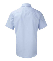 Russell Athletic Collection Short Sleeve Herringbone Shirt 963M - 963M Light Blue Back