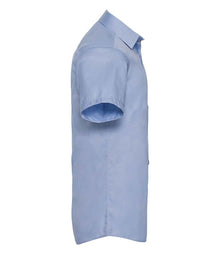 Russell Athletic Collection Short Sleeve Herringbone Shirt 963M - 963M Light Blue Side