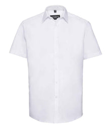 Russell Athletic Collection Short Sleeve Herringbone Shirt 963M - White