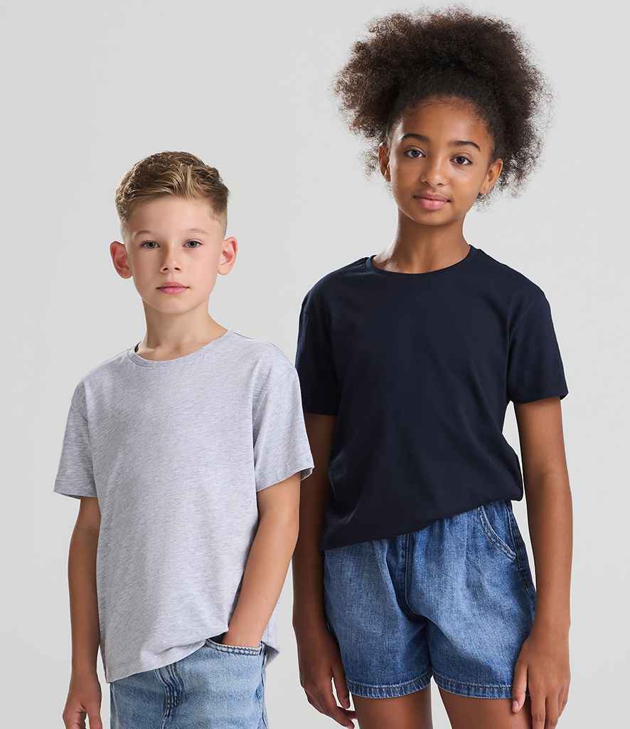 AWDis Kids 180 T-Shirt AT002B - AT002B Heather Grey Model