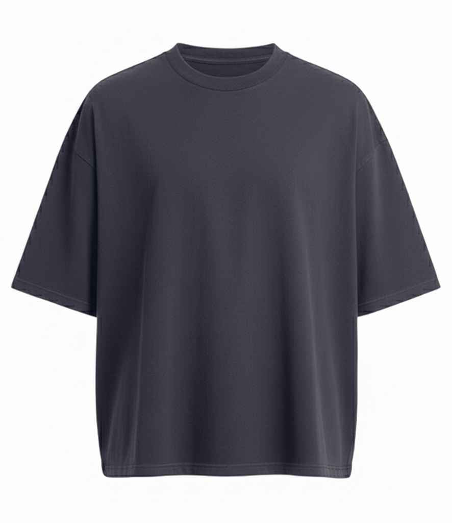 AWDis Heavyweight Boxy Cropped 240 T-Shirt AT004 - Solid Charcoal