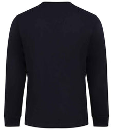 AWDis Long Sleeve 180 T-Shirt AT012 - AT012 Deep Black Back