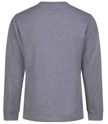 AWDis Long Sleeve 180 T-Shirt AT012 - AT012 Heather Grey Back