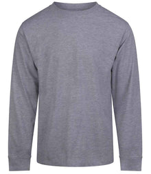 AWDis Long Sleeve 180 T-Shirt AT012 - Heather Grey