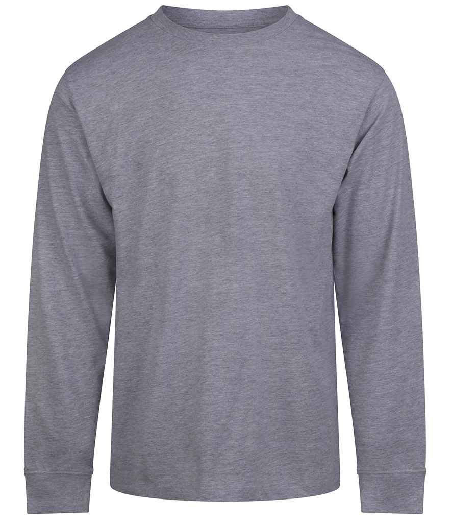 AWDis Long Sleeve 180 T-Shirt AT012 - Heather Grey