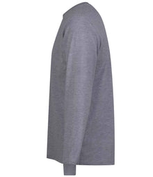 AWDis Long Sleeve 180 T-Shirt AT012 - AT012 Heather Grey Side