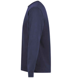 AWDis Long Sleeve 180 T-Shirt AT012 - AT012 New French Navy Side