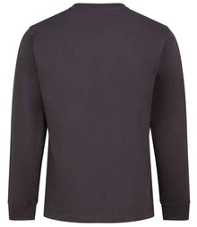 AWDis Long Sleeve 180 T-Shirt AT012 - AT012 Solid Charcoal Back