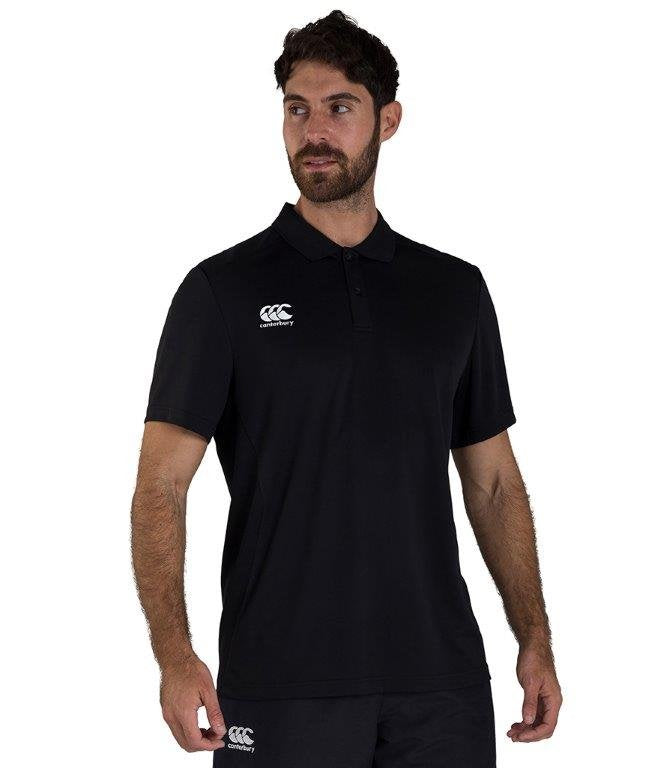 Canterbury Club Dry Polo Shirt CN263 - Black model view
