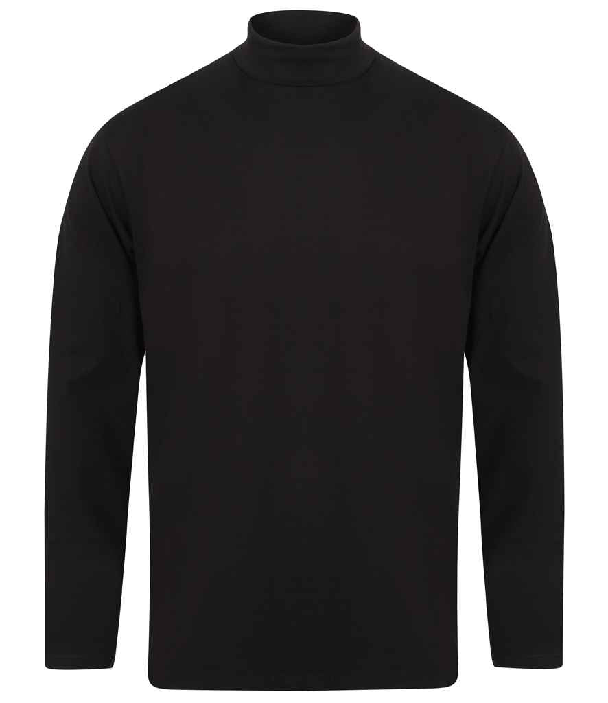 Henbury Long Sleeve Roll Neck Top H020 - Navy