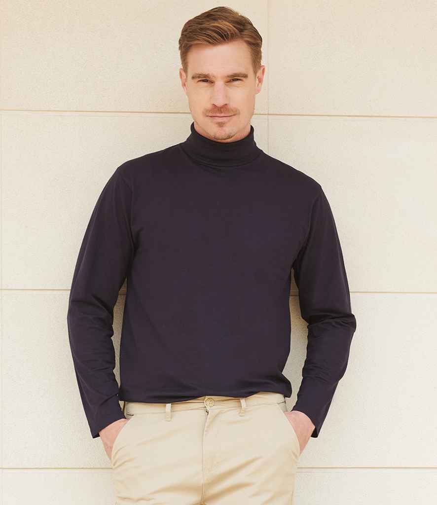 Henbury Long Sleeve Roll Neck Top H020 - H020 Navy Model
