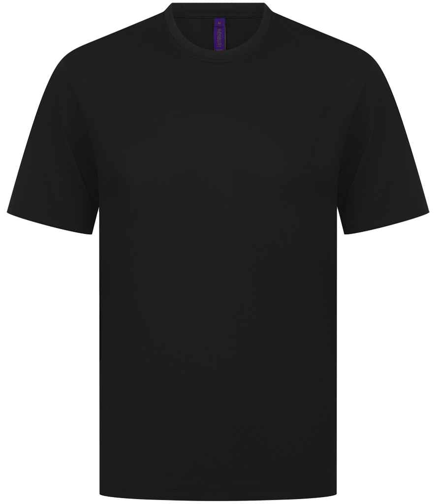 Henbury Unisex Coolplus® Wicking Piqué T-Shirt H075 - Black