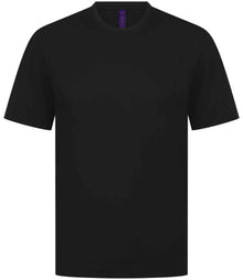 Henbury Unisex Coolplus® Wicking Piqué T-Shirt H075 - Black