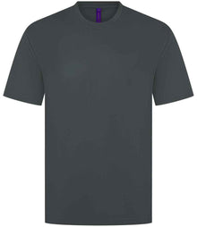 Henbury Unisex Coolplus® Wicking Piqué T-Shirt H075 - Charcoal