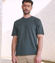 Henbury Unisex Coolplus® Wicking Piqué T-Shirt H075 - H075 Charcoal Model