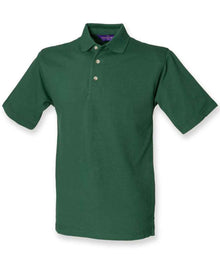 Henbury Classic Heavy Cotton Piqué Polo Shirt H100 - Bottle Green