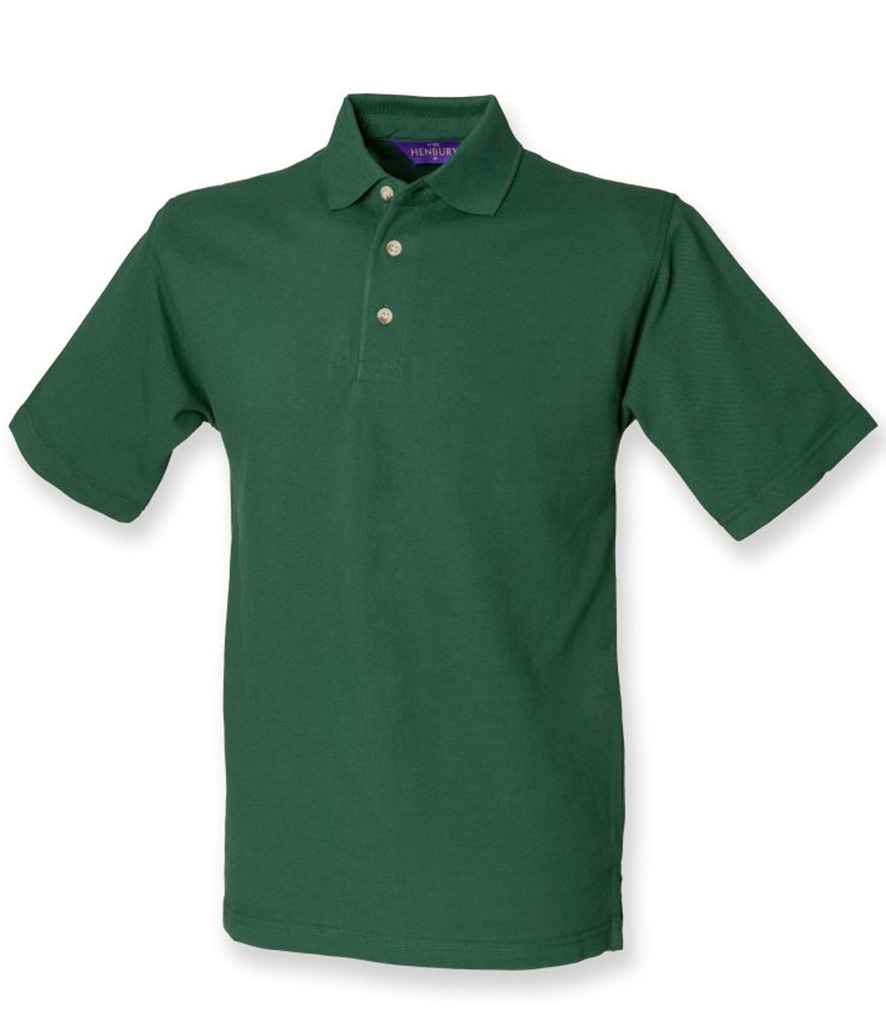 Henbury Classic Heavy Cotton Piqué Polo Shirt H100 - Bottle Green