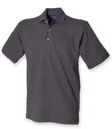 Henbury Classic Heavy Cotton Piqué Polo Shirt H100 - Charcoal