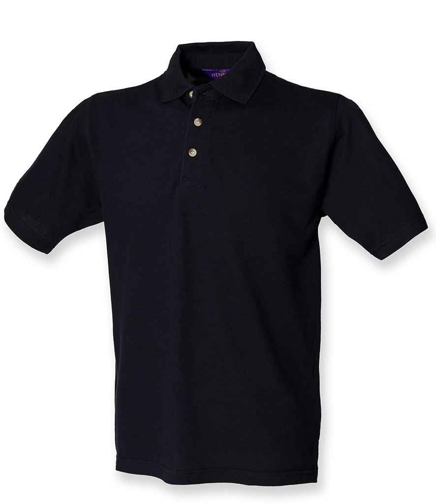 Henbury Classic Heavy Cotton Piqué Polo Shirt H100 - Navy
